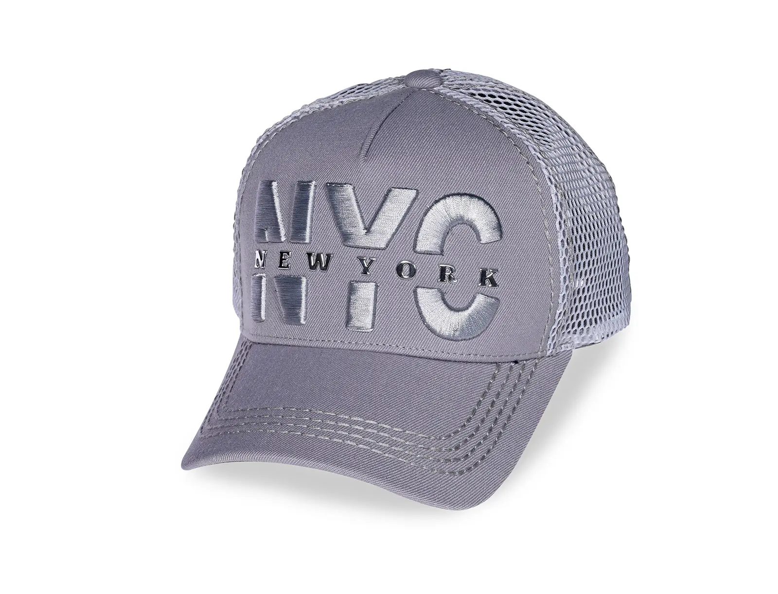 RR Cap New York, weiß-creme, Netzrückseite