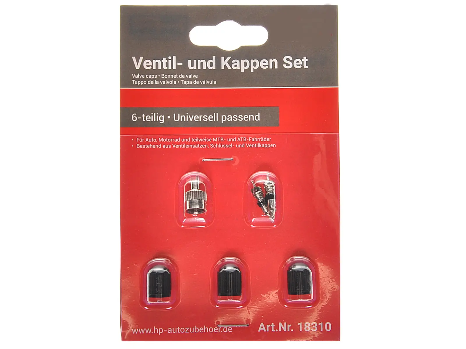 Ventil-und Kappen Set, universell