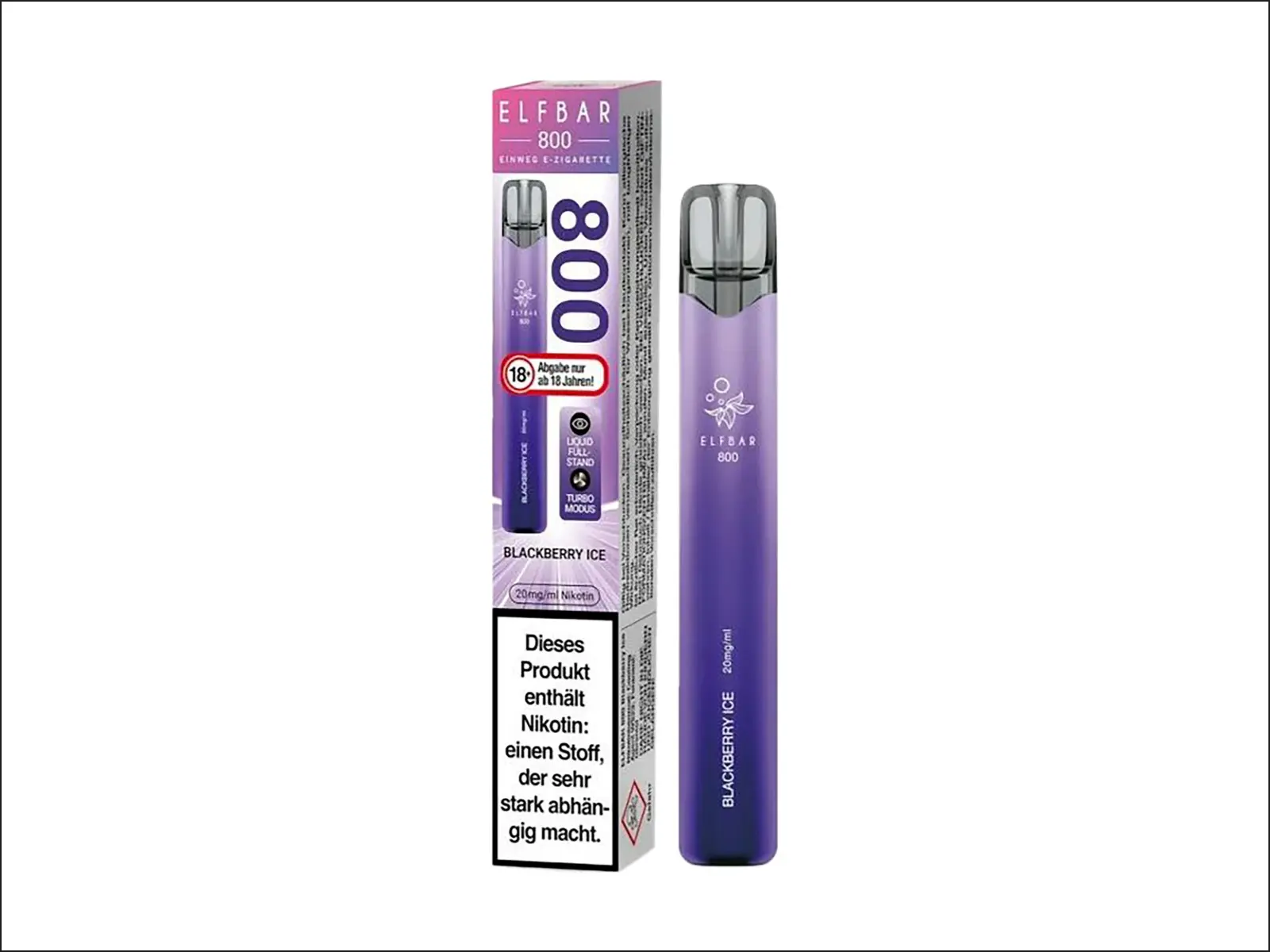 ELFBAR 800 Einweg 20mg/ml Blackberry Ice VE10