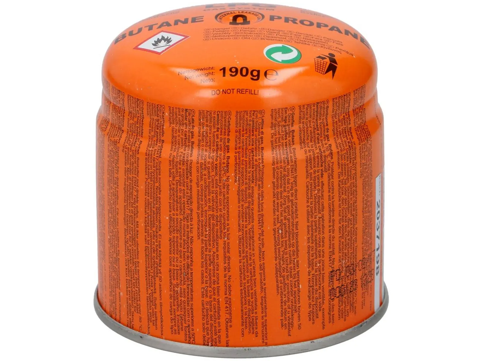 Gaskartusche  mit ILL, 190g,   VE36