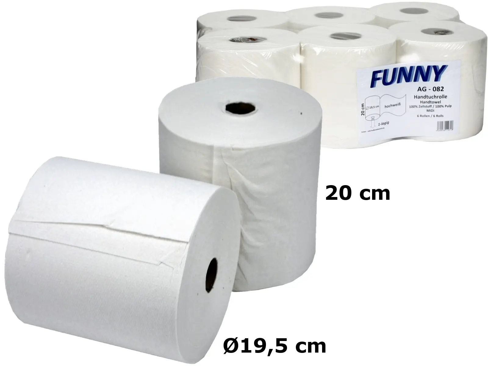 Papierhandtuch Innenabroll 20x19,5  6Rl=1Pack