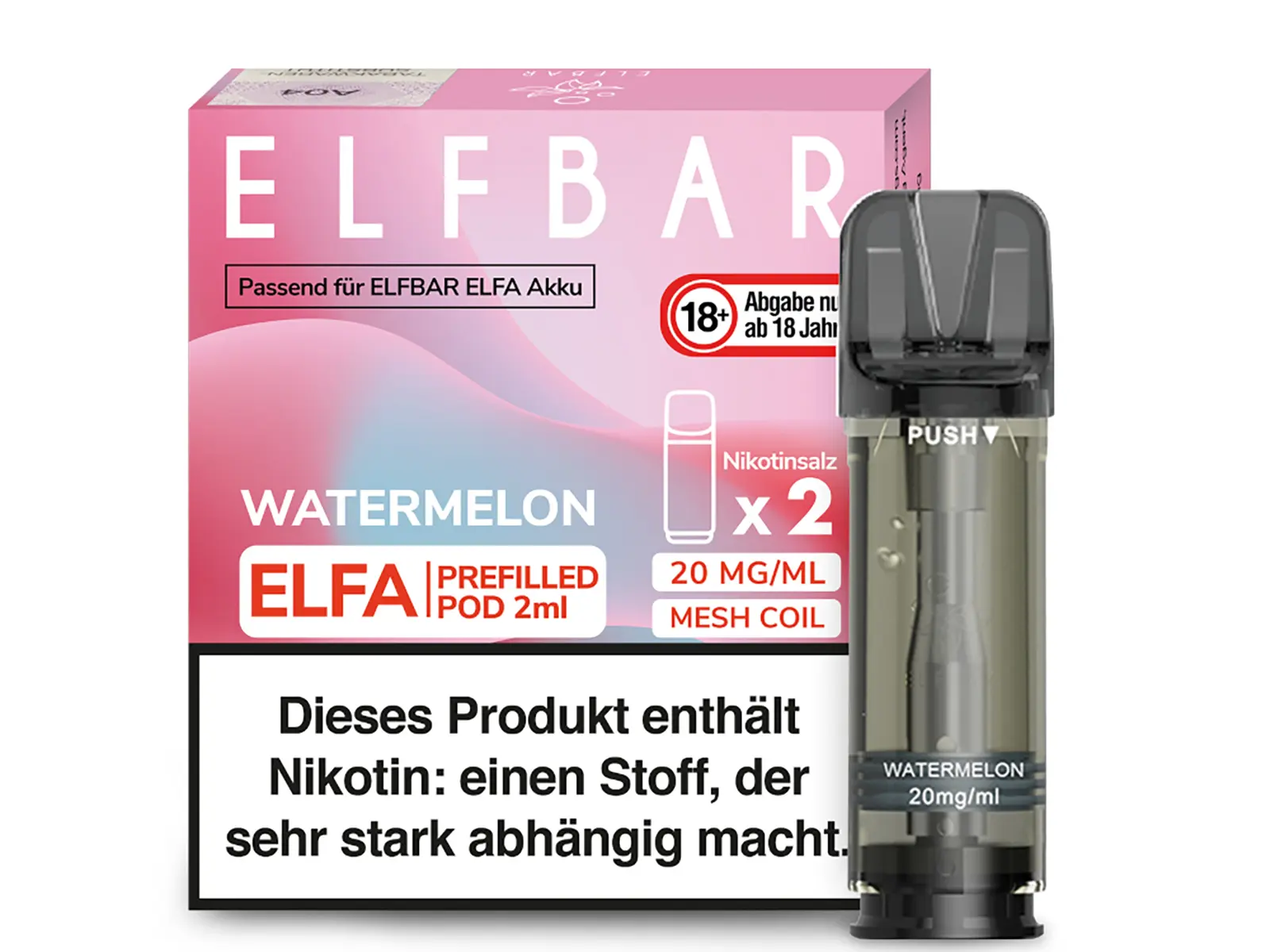 ELFBAR Elfa Pod, 20mg/ml Watermelon VE10