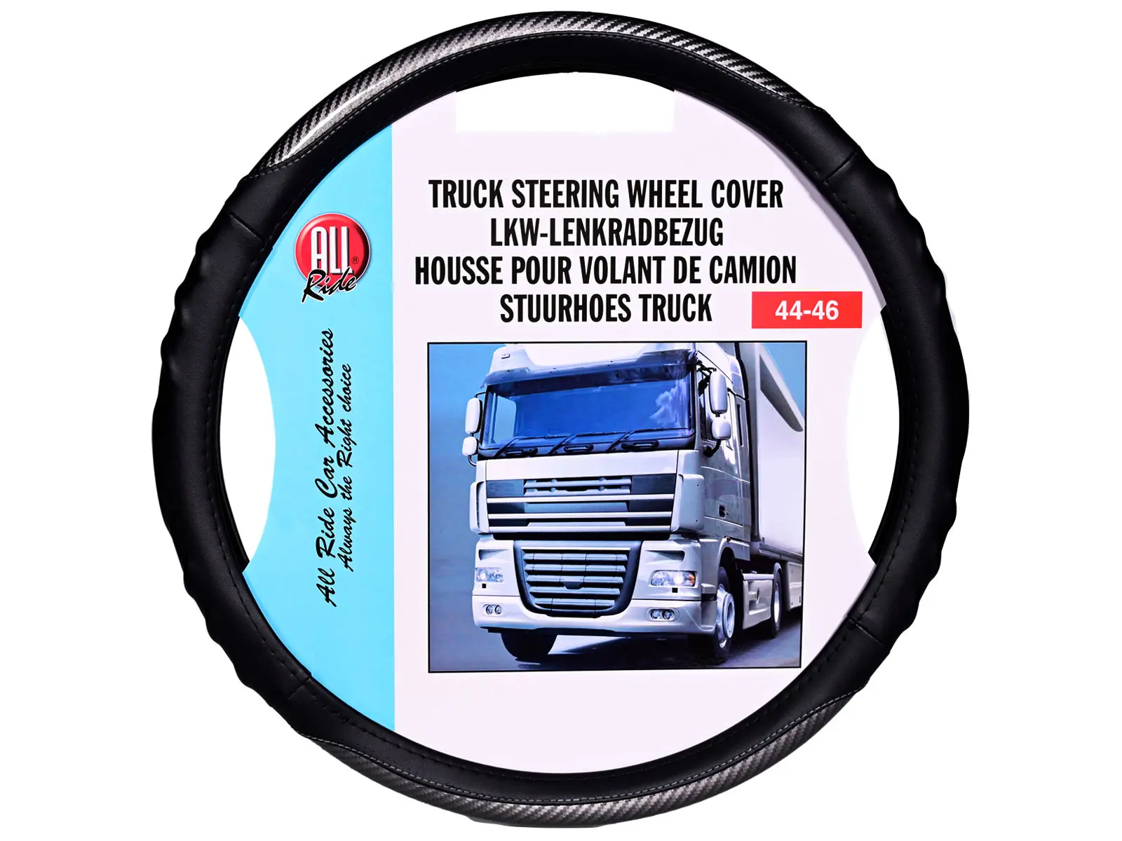 ALL Ride LKW-Lenkradbezug, 44-46 cm, schwarz-grau